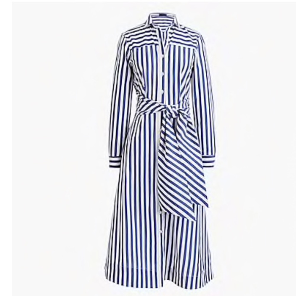 J Crew Tie Waste Shirt Dress